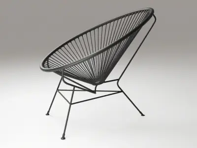 Round garden chair 3D model