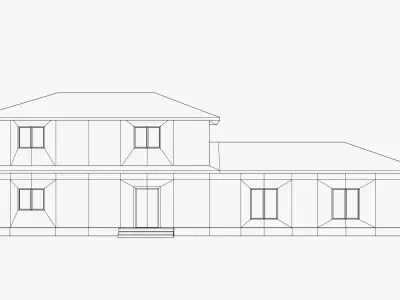 Two-Story Indian House Low-poly 3D model