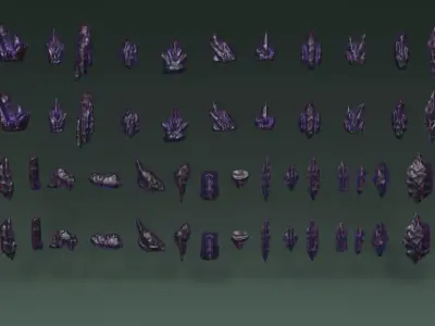 Crystal Assets Low-poly 3D model