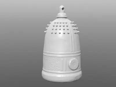 Old Japanese Bell Low-poly 3D model