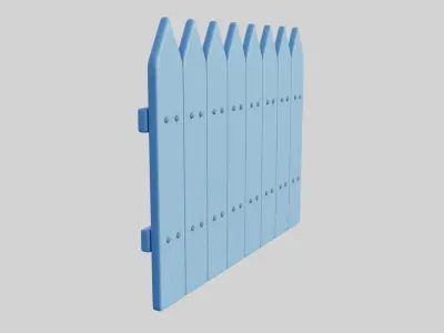 Cartoon Fence 3 3D model