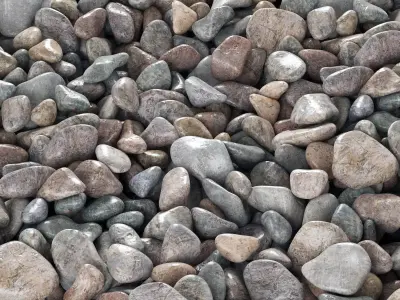 Pebble road color 3D model