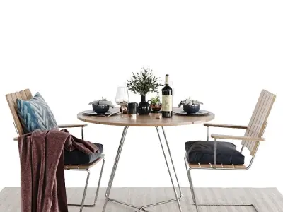 Outdoor Dining Set 3D model