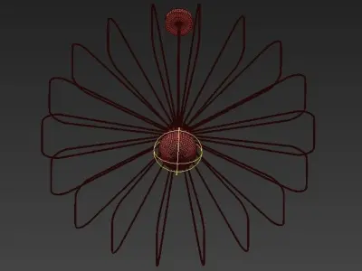 CRAWFORD gold pendant light 3D model