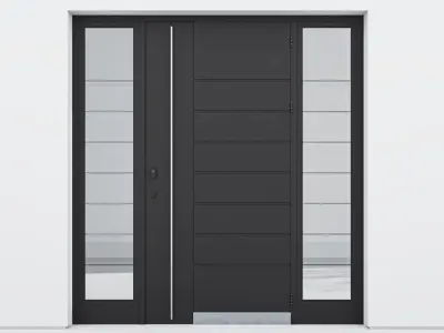 Aluminium door 36 3D model