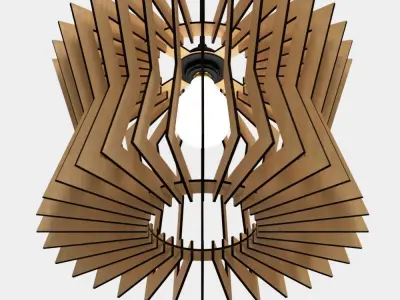 CEILING LIGHT LAMP 3D PRINT AND LASER CUT FILES MODEL 8 3D print model