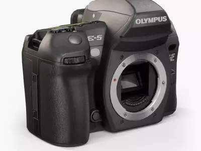 Olympus E-5 body DSLR camera Low-poly 3D model