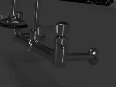 3 Sink Faucet Low-poly 3D model