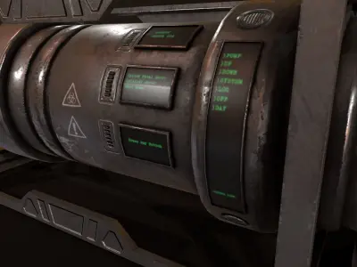 Sci-Fi Pipes Low-poly 3D model