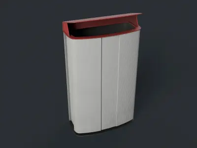 Street Trash Can 28 PBR Game Ready Low-poly 3D model