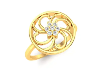 Diamond Ring For Women 3d Print Model 3D print model 59