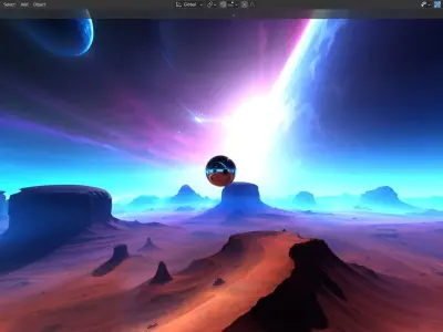 10 HDRIs Alien Planet  3D model