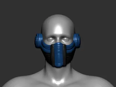 helmet high poly sculpt 3d printable  3D model 67