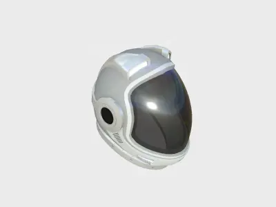 Astronaut Helmet B07 Gray White - Character Design Fashion Low-poly 3D model