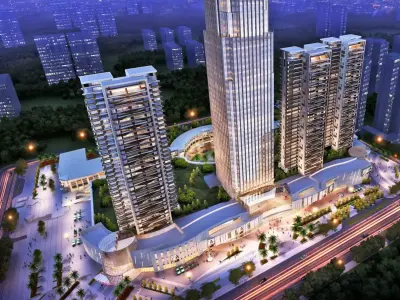 Mixed-Use Skyscraper Complex 3D model