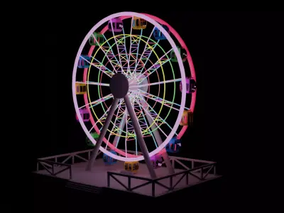 Ferris Wheel in the Dark 3D model