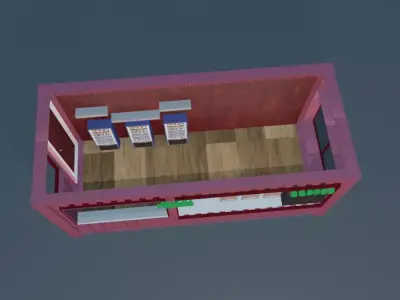 container coffee shop 3D model get