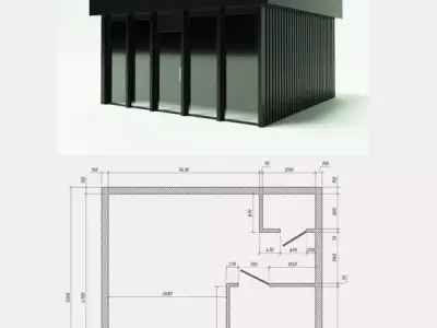 Mini-Mart 1-  Shopping pavilion 3D model