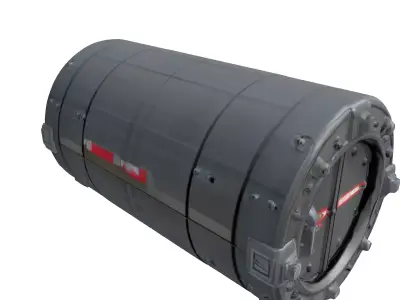 Modular SciFi Bulkhead Door Low-poly 3D model