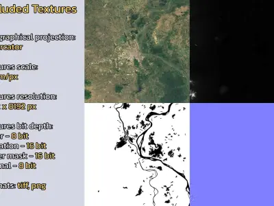 Phnom Penh Cambodia City Landscape 3D Model 3D model