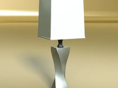 Modern Table Lamp 07 Silver 3D model