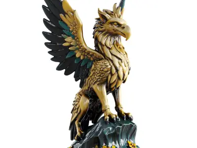 griffin majesty 4 statue 3D model