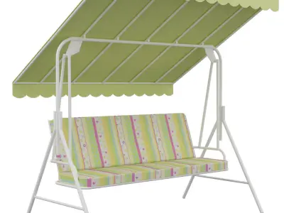 Garden bench swing 3D model