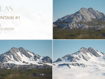 Atlas - 3D Rocky Mountain 01 3D model