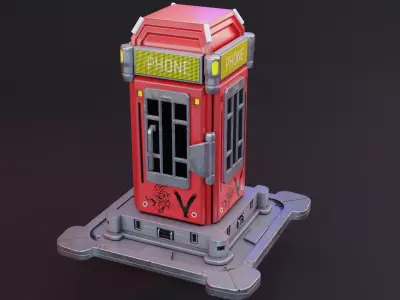 Phone Booth 3D model