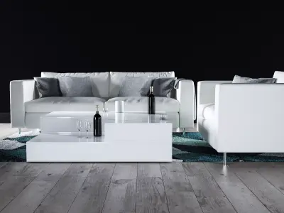 Sofa set - Interior Furniture 08 3D model