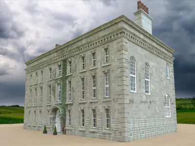 English Georgian Manor House 3D model