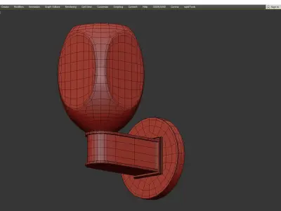 CHARTIER SCONCE Low-poly 3D model