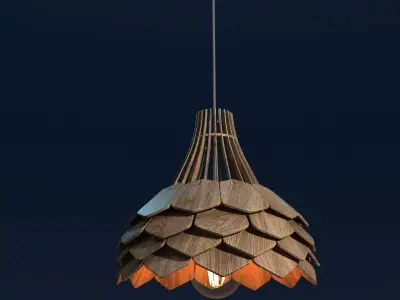 Lamp Wood 3D model