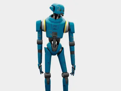 IMPERIAL PROTOCOL DROID RIGGED 3D model