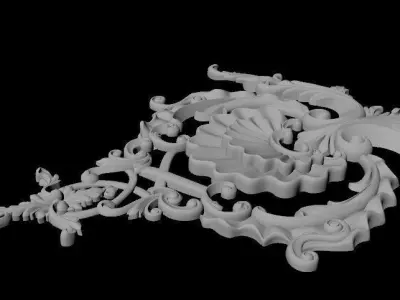 dekor ornate gold design 3D model purchase
