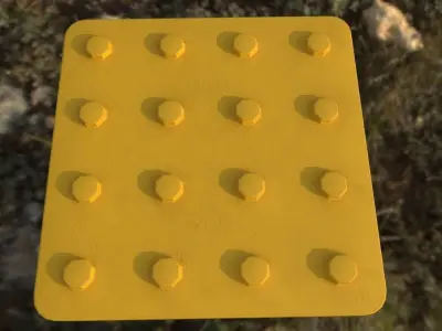 Tactile Pavement Low-poly 3D model