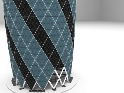 gherkin tower 3D model