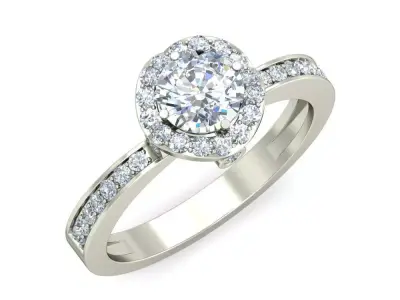 Women Wedding Engagement Ring 3D print model 7
