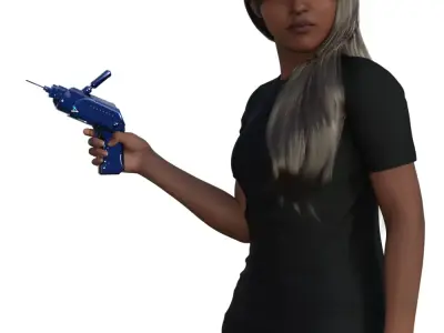 Sci-fi Med-injector - Model MI001 Low-poly 3D model