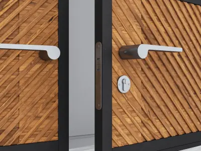 Aluminium door 187 3D model