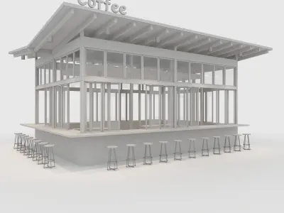 Booth 1 Coffee  3D model