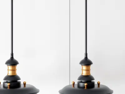 wind chandelier Industrial 3D model