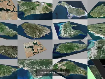 Seven Island 3D Model Pack