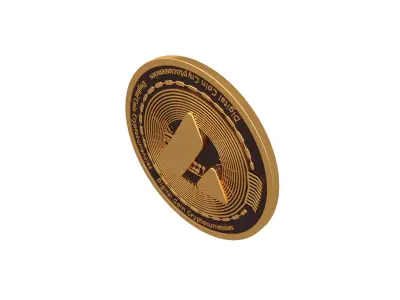 Avalanche Coin v3 001 Low-poly 3D model