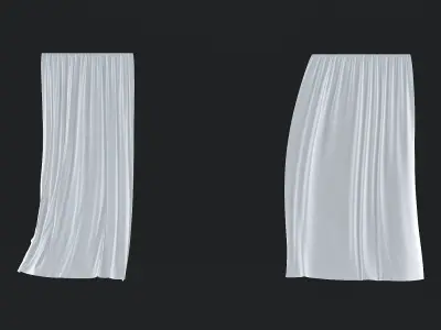 Tulle in the wind No  2 3D model