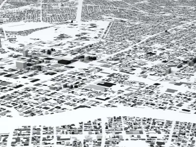 Sapporo Streets and Buildings 3D model