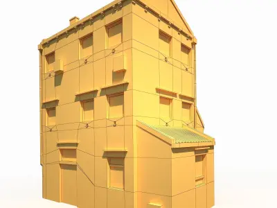 Old Building 185 Low Poly Low-poly 3D model