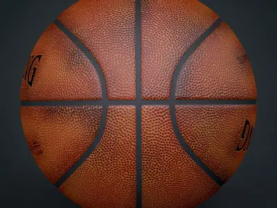 Spalding NBA Official Used Dirty Basketball Game Ball 3D model