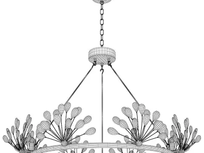  Zinnia Crystal Chandelier Low-poly 3D model