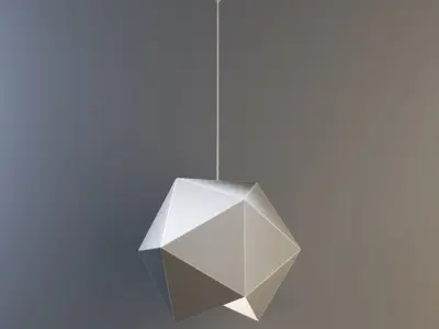 geometric ceiling light Low-poly 3D model
